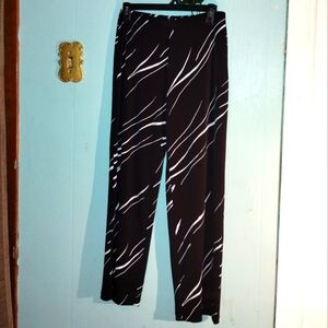 Alfani Black and White Patterned Trousers